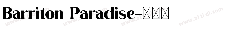 Barriton Paradise字体转换